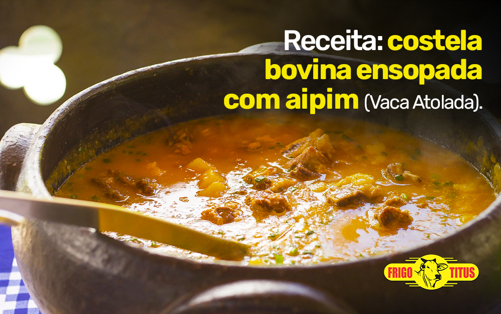 Imagem de uma panela que foi utilizada para fazer a costela bovina com aipim (vaca atolada).
